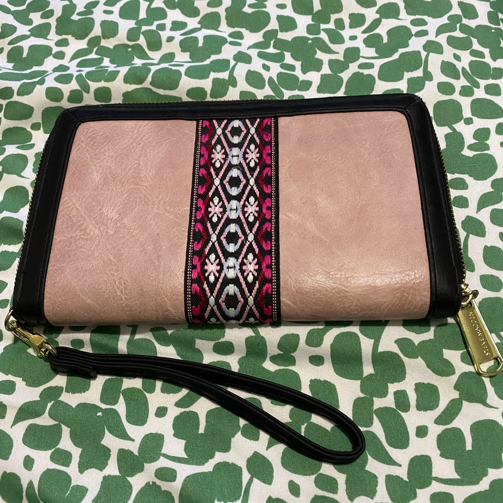 Pink & Black Steve Madden Wallet Wristlet